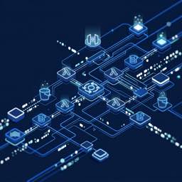 Software architecture and AWS cloud consulting illustration